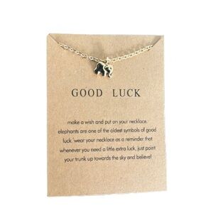 Elephant Pendant Necklace in Gold